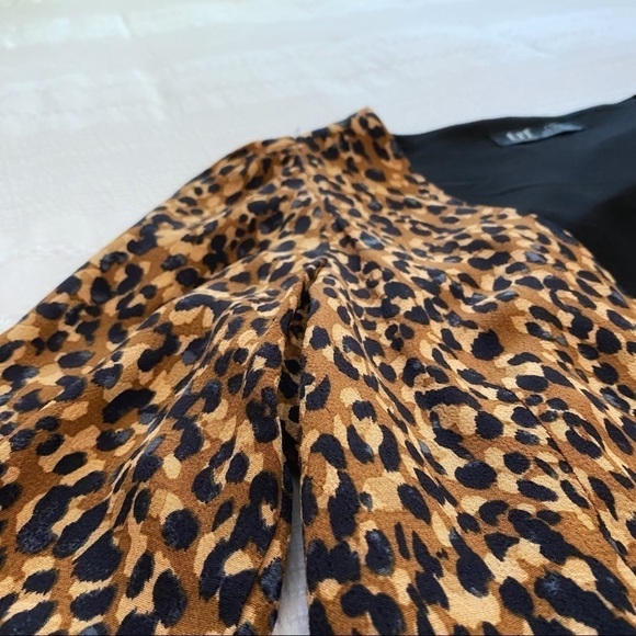 ZARA TRF LEOPARD BUTTON FRONT 3/4 SLEEVE V-NECK MAXI DRESS - XS - Picture 7 of 9